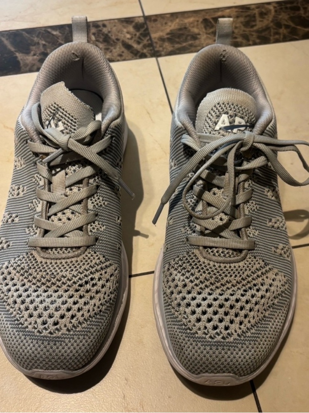 APL TechLoom Women’s Knit Trainer in Light Taupe - Picture 2 of 5